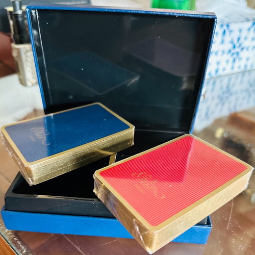 Ritz Paris playing cards new in luxury red and blue case