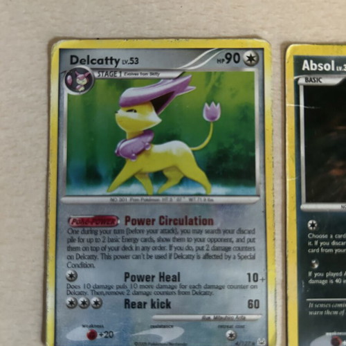 Pokemon cards used, set of 2 rare collectible