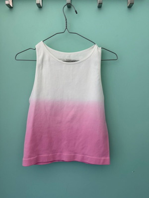 Primark Cares ribbed sleeveless crop top ombre pink white