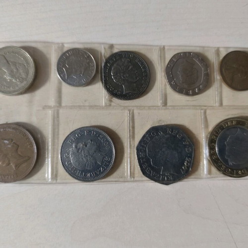 Various coins used, foreign currency