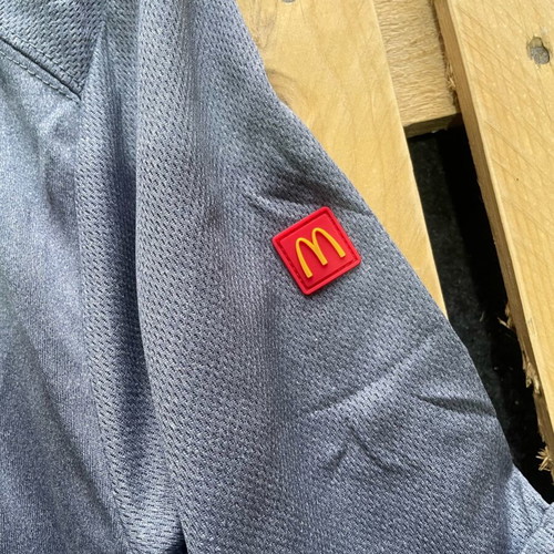 McDonald's Official Crew Uniform Polo Grey Size XL Like New