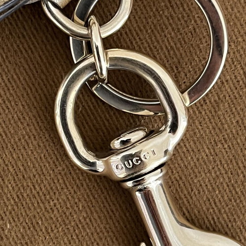 Gucci keychain new, brown
