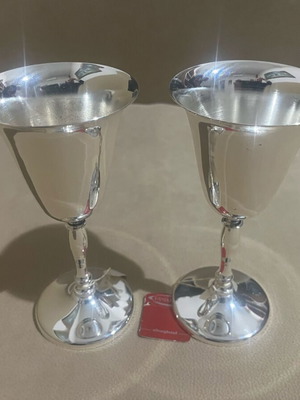 Silver Wedding Glasses Set New