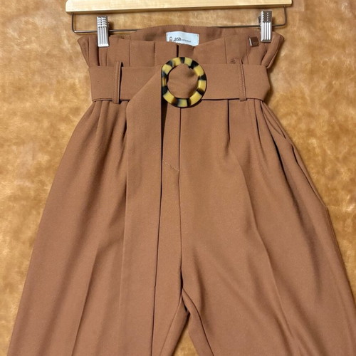 BSB camel pants like new, size S, high-waisted with belt