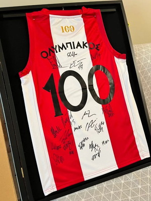 Συλλεκτική Επετειακή Φανέλα Ολυμπιακός BC 2024-2025 σε Κορνίζα, Καινούργιο