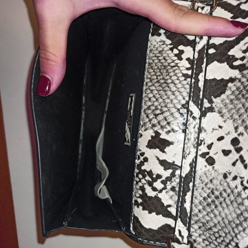 Zebre women's bag small like new with silver details