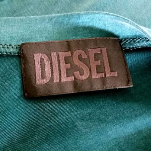 Diesel silk cupro long dress new, medium, green