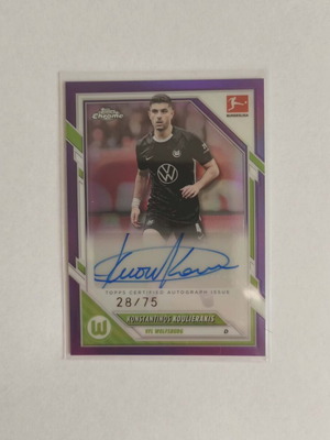 Konstantinos Koulierakis Autograph Card like new, Topps Chrome 2025-2026