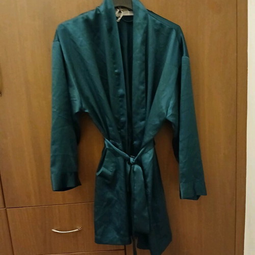 Midi satin robe Victoria's Secret like new, one size, turquoise green