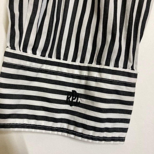 Ralph Lauren Black White Striped Dress Shirt XL