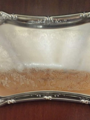 Vintage Twin Bird Serving Tray Stainless Steel like new 34x18cm