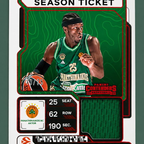 25-26 Euroleague Contenders Kendrick Nunn Patch /75