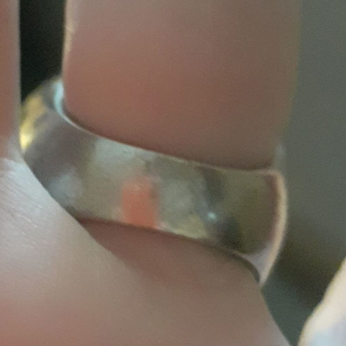 Silver 925 statement ring with mother of pearl used, 28gr