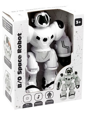 Space battery robot white with light sound and movement 20cm new