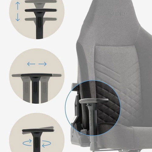JYSK Abildaa gaming office chair, grey anthracite fabric