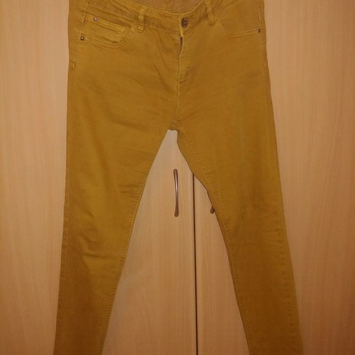Mustard skinny pants Pull&Bear used, cotton