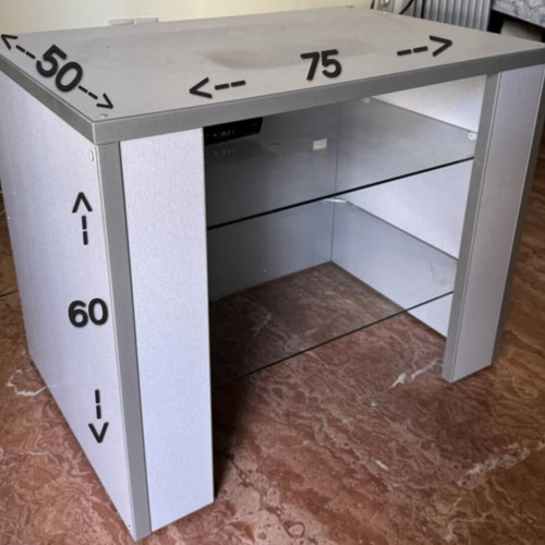TV table 75×50 silver gray used