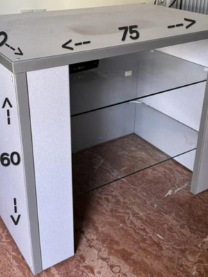 TV table 75×50 silver gray used