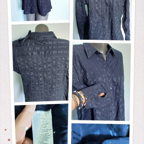 Cecil women's navy blue elastic shirt XXL-4XL