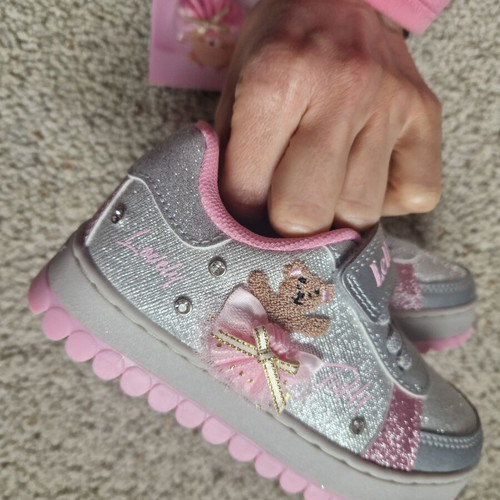 Lelli Kelly shoes size 25 with light and sound, new, pink and silver