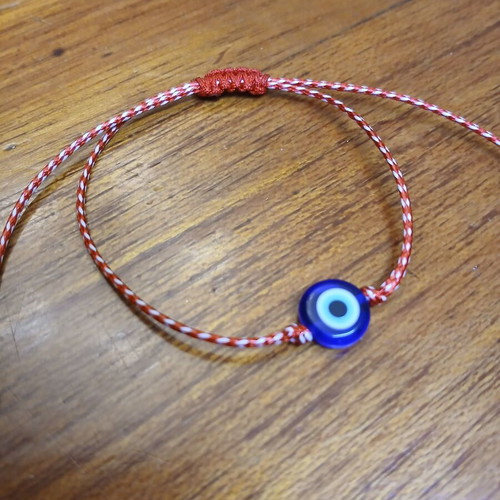 Martaki bracelet with eye, new, adjustable