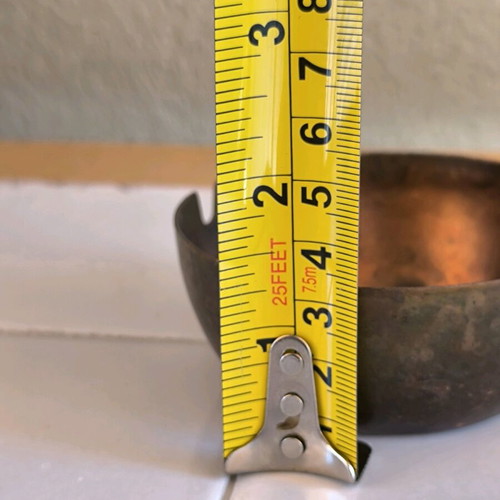 Vintage copper ashtray used handmade from Kriti