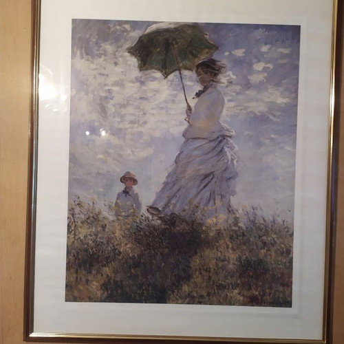 Claude Monet Woman with a Parasol framed print, 87x74 cm