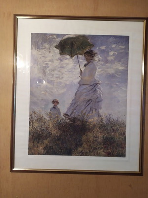Claude Monet Woman with a Parasol framed print, 87x74 cm