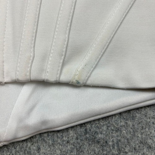 Corset crop top white XL used, bustier with boning and pleats