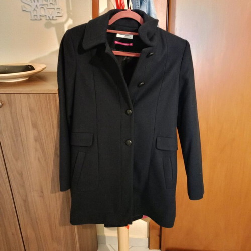 Naf Naf women's coat like new, size 38, dark blue