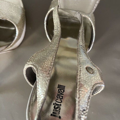 Just Cavalli leather sandals like new, gold, size 39