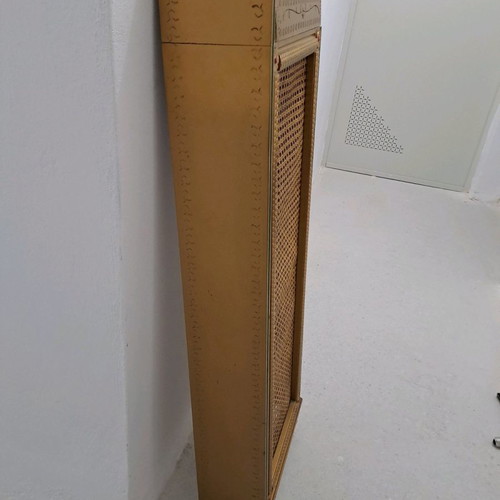 Wooden radiator cover used, marquetry, handmade, antique