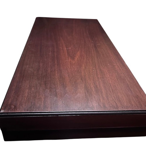 Wooden backgammon with painted design like new