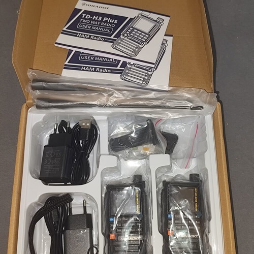 VHF/UHF TIDRADIO H3 Plus 5W Two-Way Radios New, Pack of 2