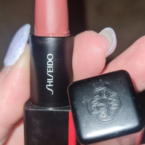 Shiseido Modernmatte Powder Lipstick 508 used, Semi Nude