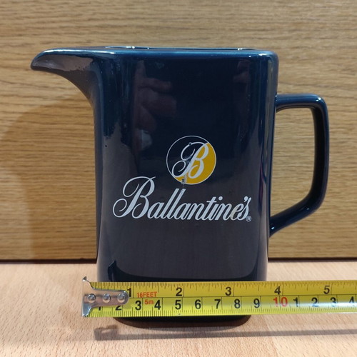 Ballantine's scotch whisky ceramic jug used, vintage advertising