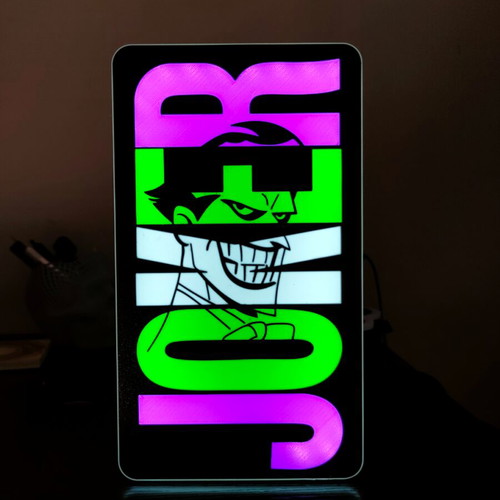 The Joker lightbox like new with USB dimmable light 23x13cm