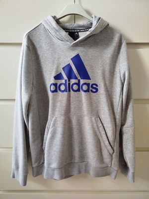 Adidas Essentials Big Logo hoodie, grey, size 13-14 years