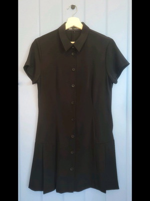 Zara mini dress new, black with collar and short sleeves