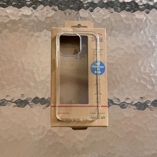 iPhone 15 Pro Max clear silicone case like new Red Shield