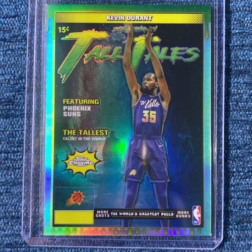 Topps Chrome Kevin Durant Phoenix Suns Tall Tales Green Refractor card new