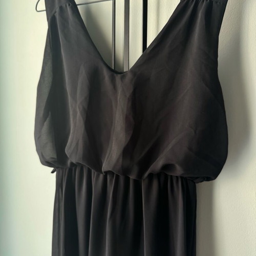 Evening dress black like new, chiffon with inner lining, size S