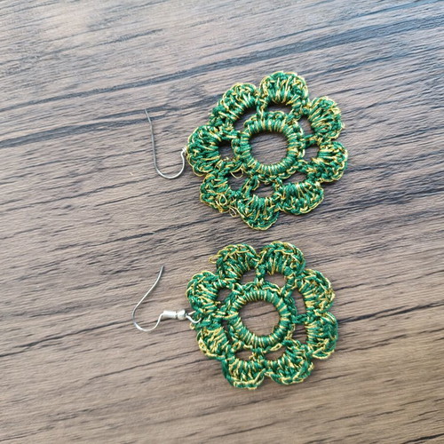 Handmade crocheted earrings, unique designs