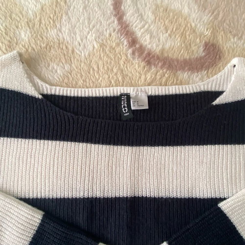 Πλεκτό μαρινιέρα cropped H&M σαν καινούργιο, μέγεθος M loose fit