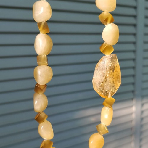 Handmade Citrine Necklace like new, yellow