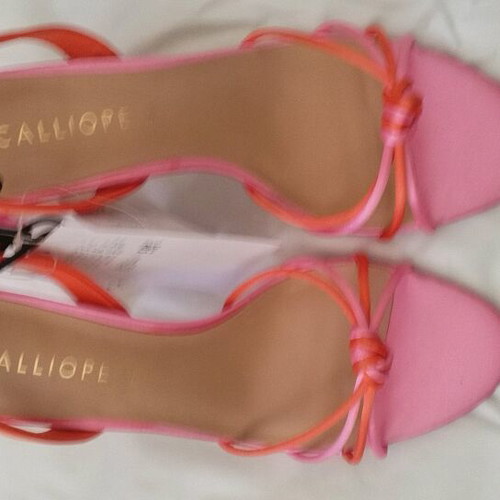 Women's summer sandals like new, red shoes size 38