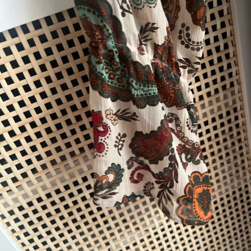 Benetton dress with paisley new, red multicolor, size M