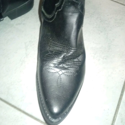 Cowboy leather boots like new, black, size 37