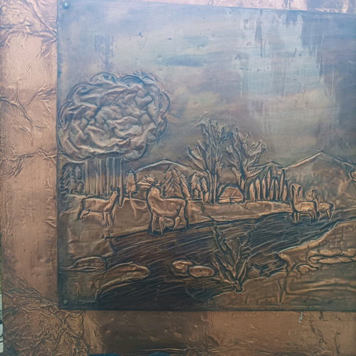 Chalcography painting used with depicted subject