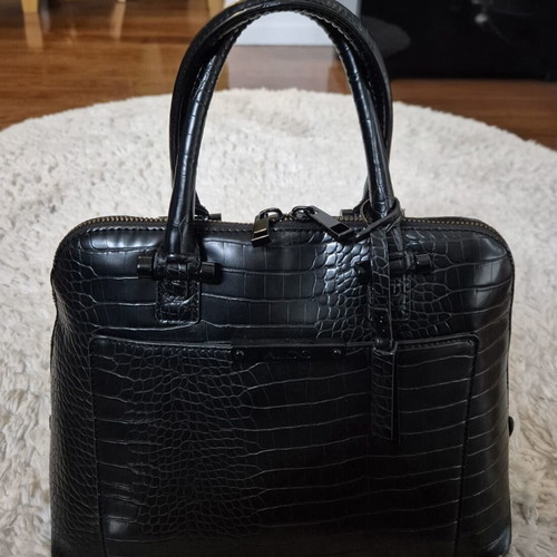 Aldo Satchel Shoulder Bag Black Faux Leather Like New